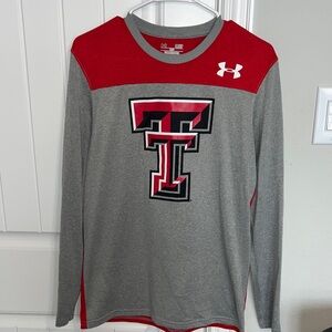 Under Armour Texas Tech Gear Red and Gray Long Sleeve Tee Comfy Tee